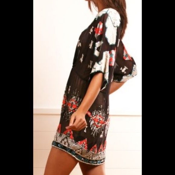 All Saints Sequined Aztec Chariot Dress - Picture 2 of 8